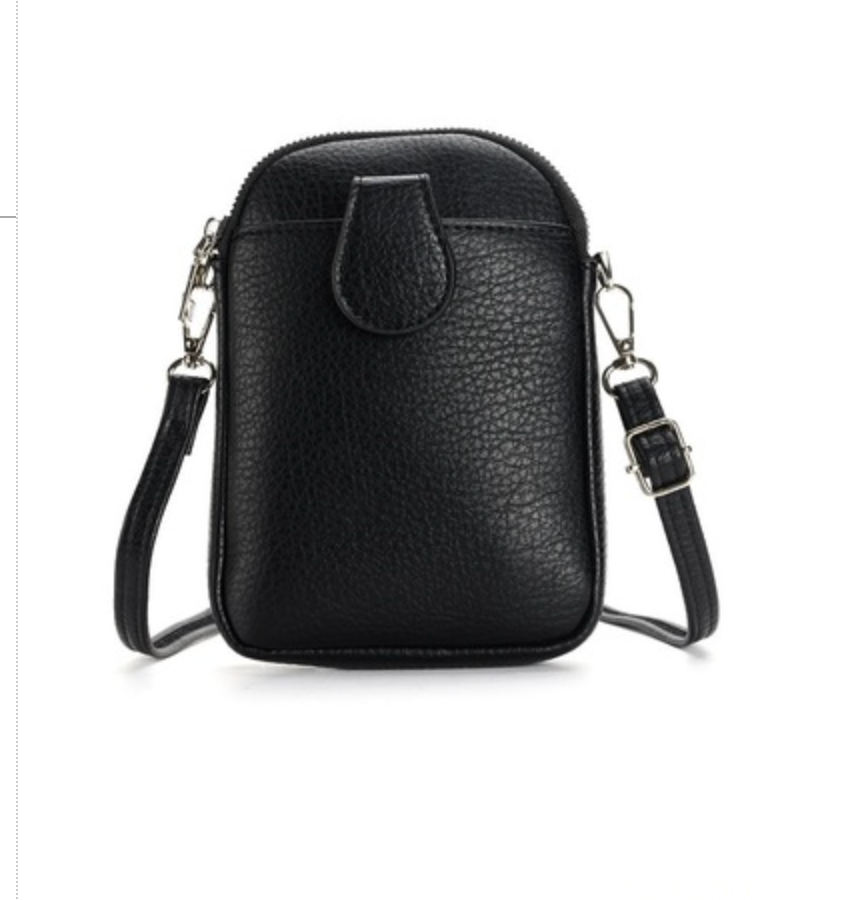Black Vegan Leather Crossbody