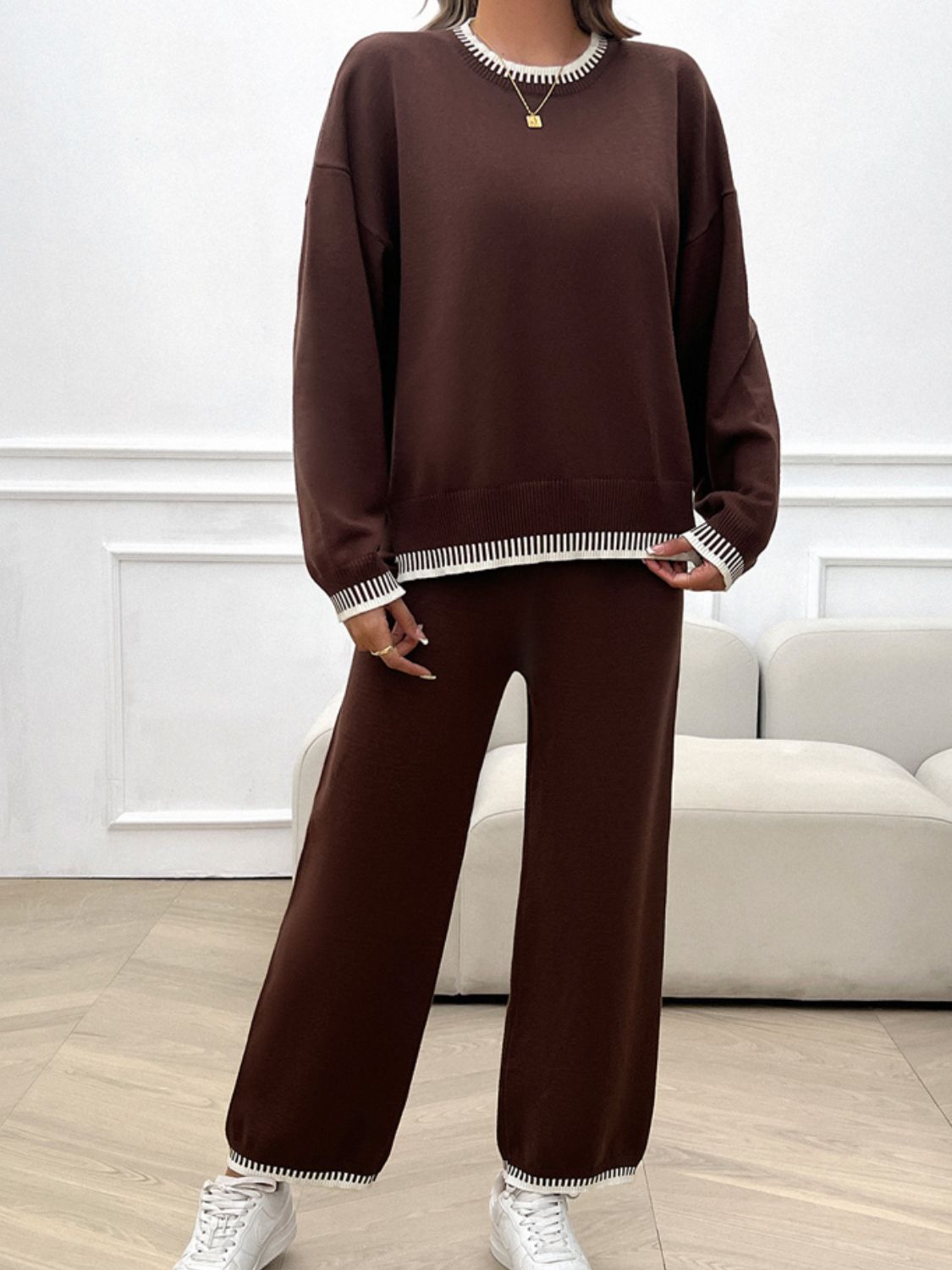 Preorder: Round Neck Sweater Set