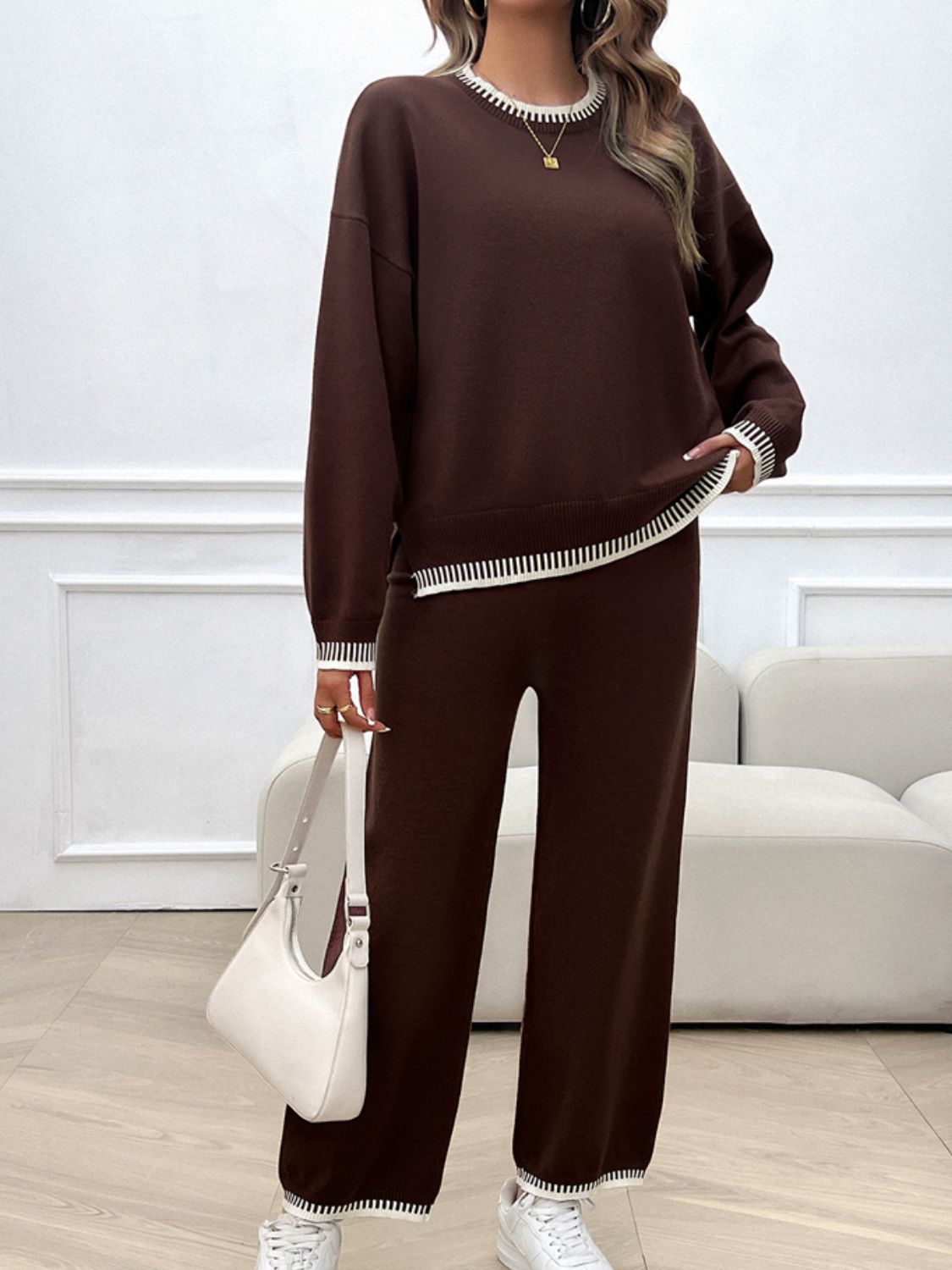 Preorder: Round Neck Sweater Set