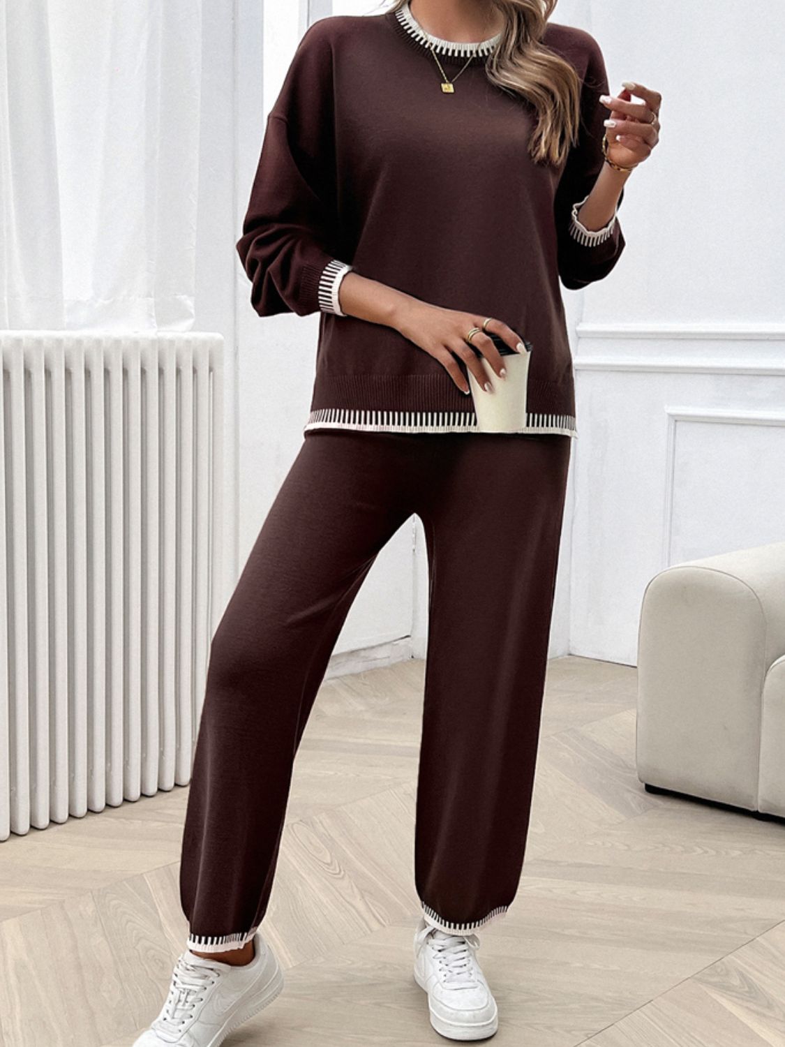 Preorder: Round Neck Sweater Set