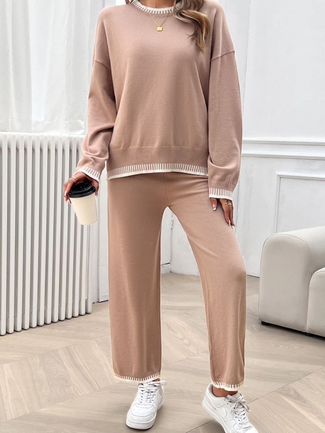 Preorder: Round Neck Sweater Set