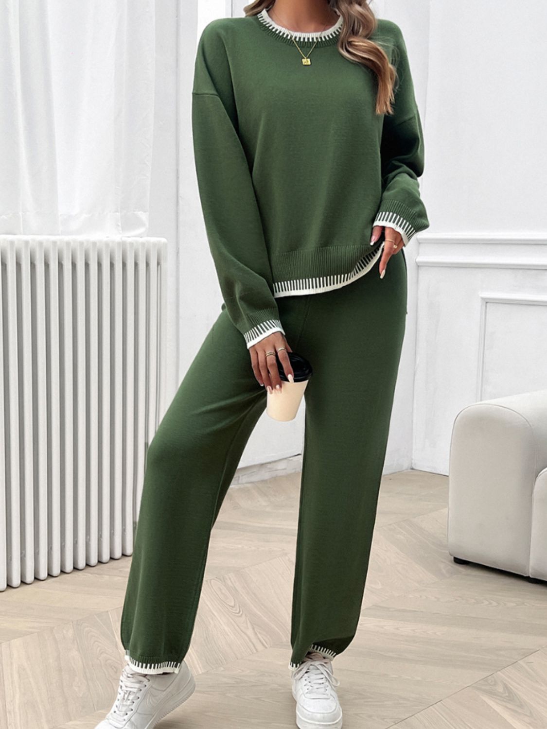 Preorder: Round Neck Sweater Set