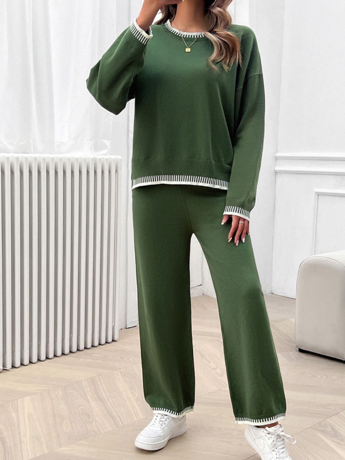 Preorder: Round Neck Sweater Set