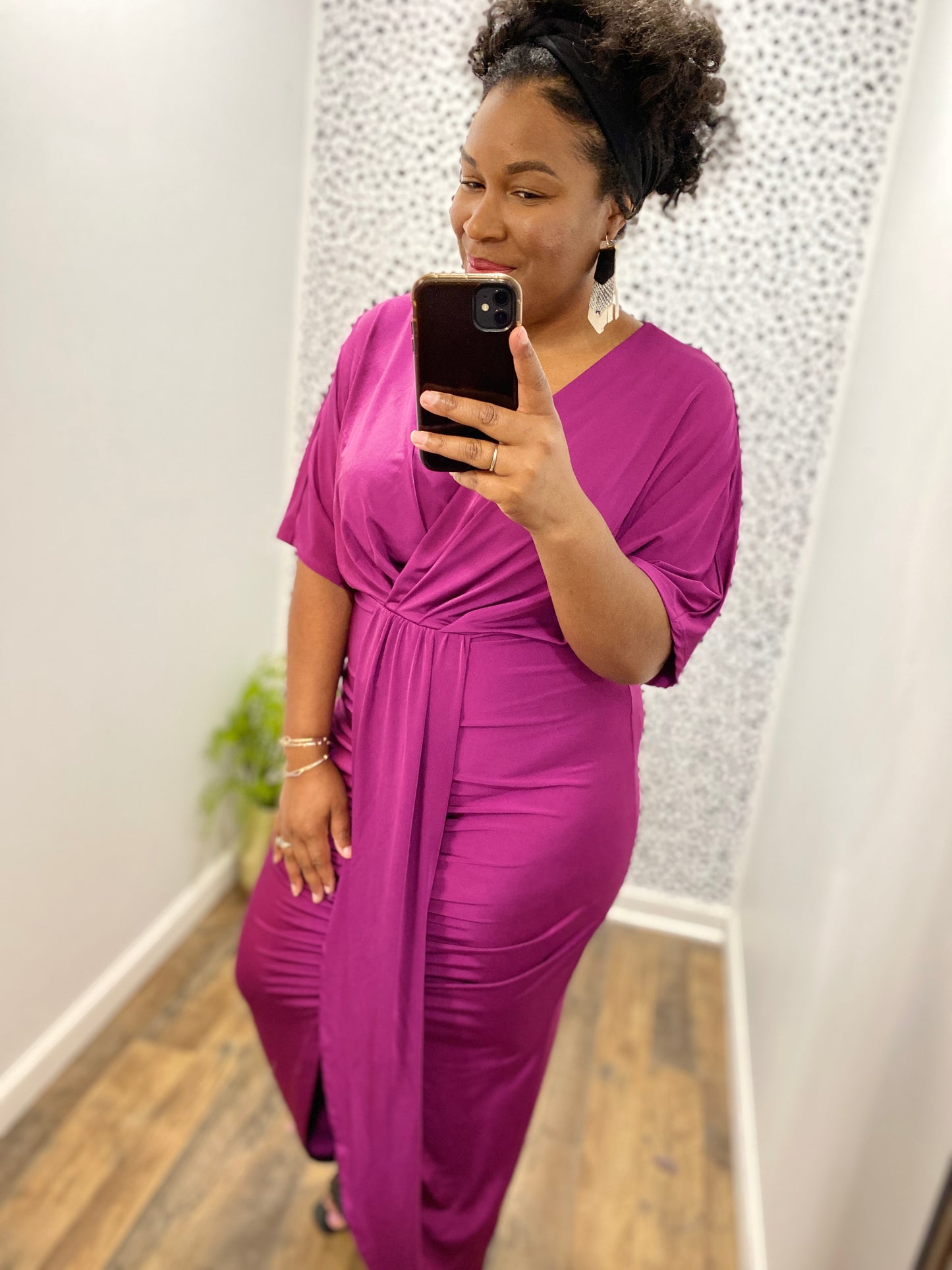 Magenta Empire Dress
