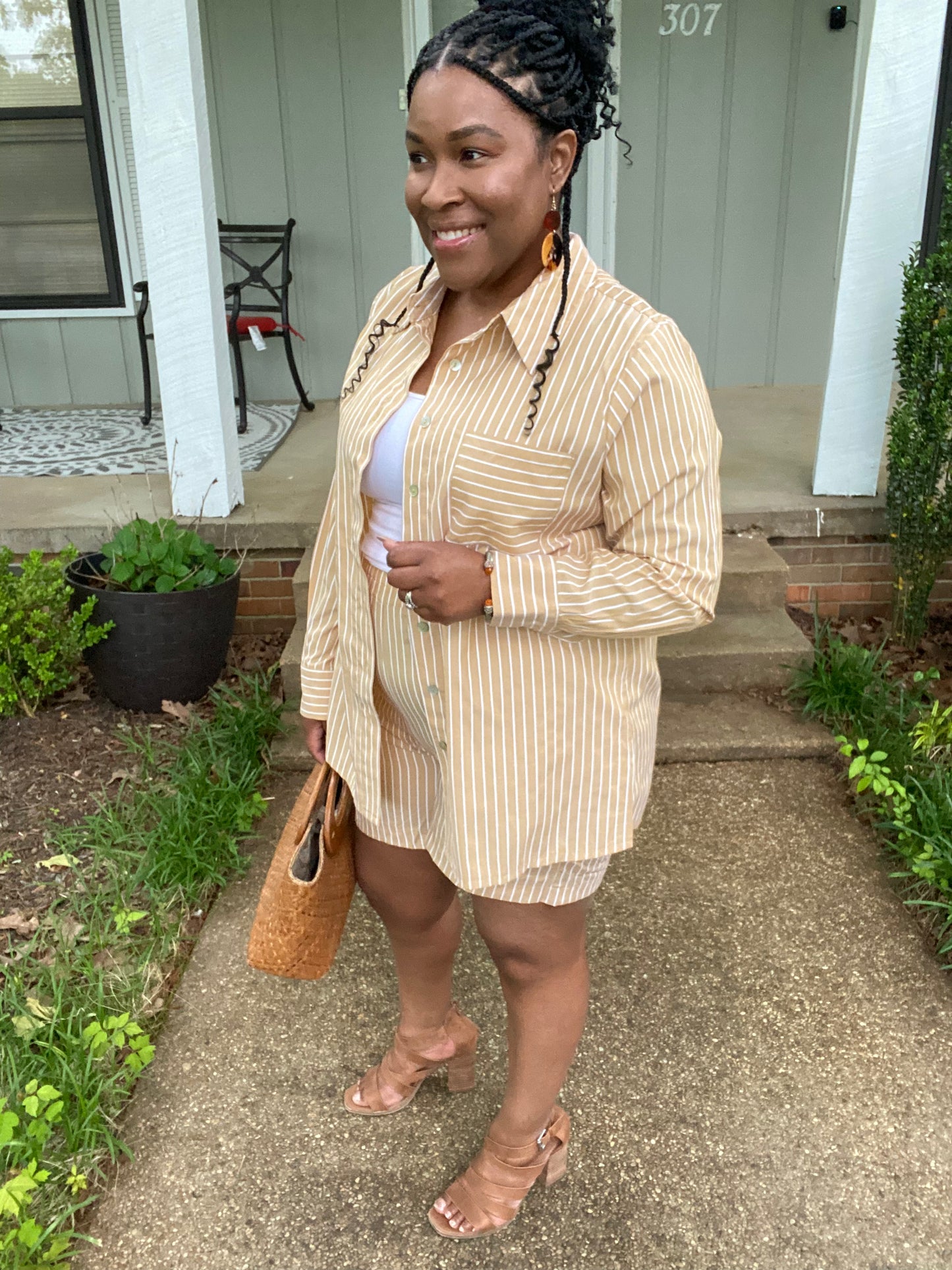 Long Sleeve Shirt and Short Set