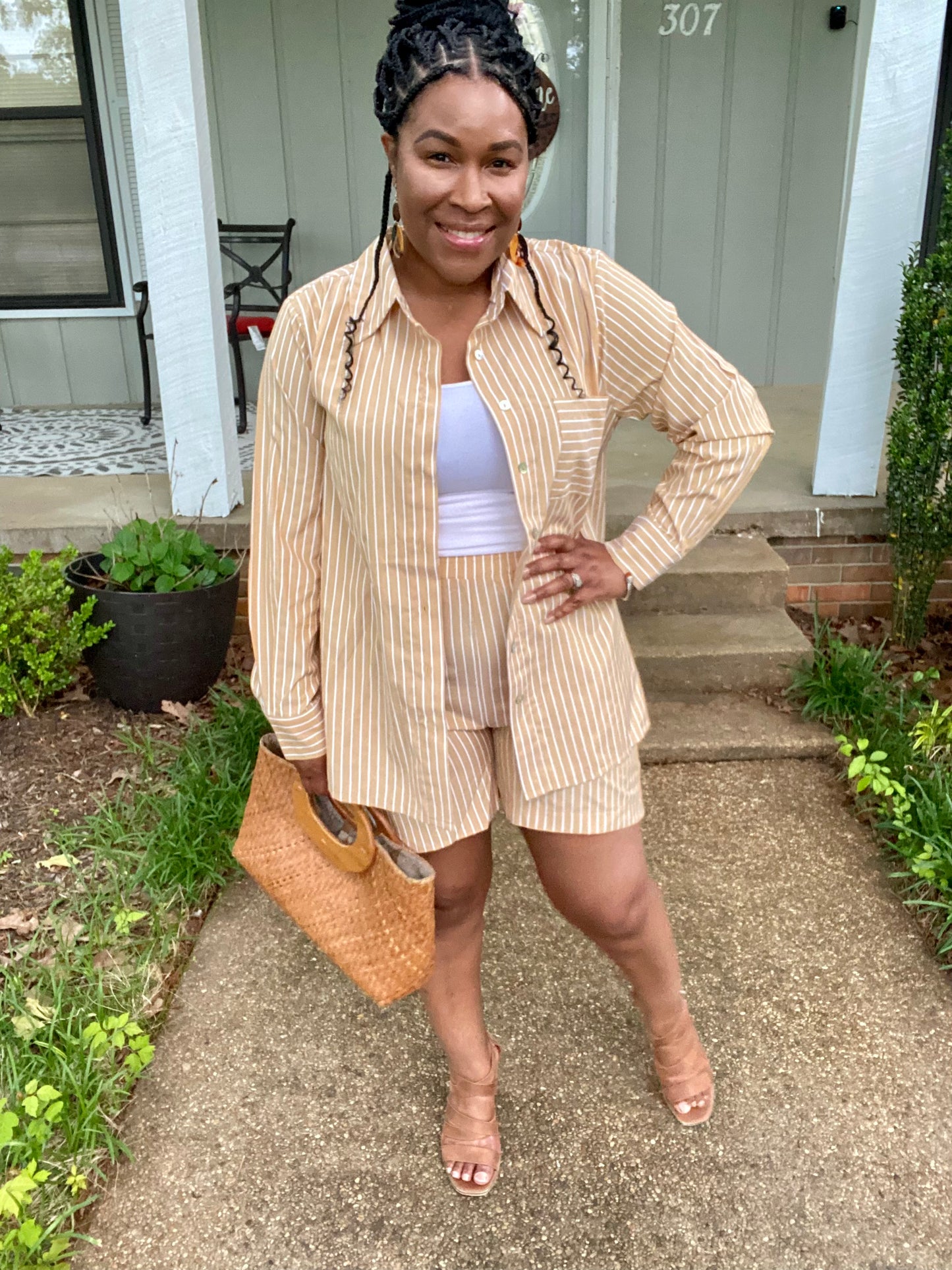 Long Sleeve Shirt and Short Set
