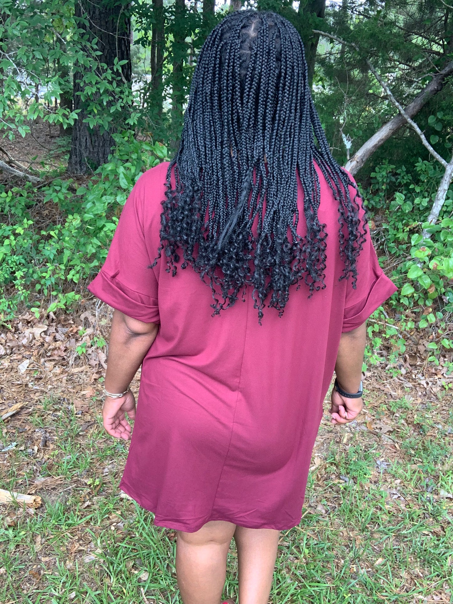 Coordinating Burgundy Short Set (Plus)