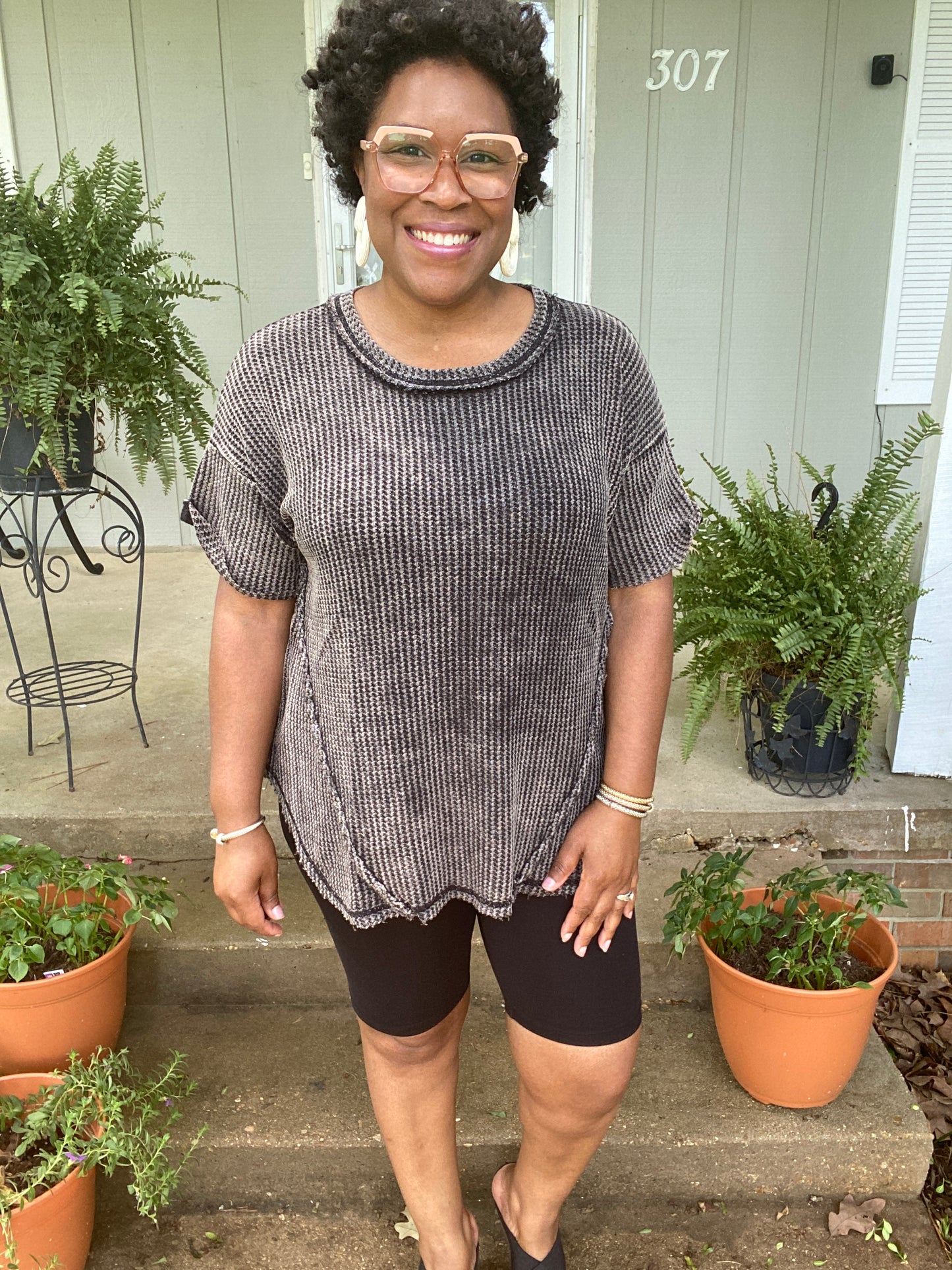 Black Biker Short Set (Misses)