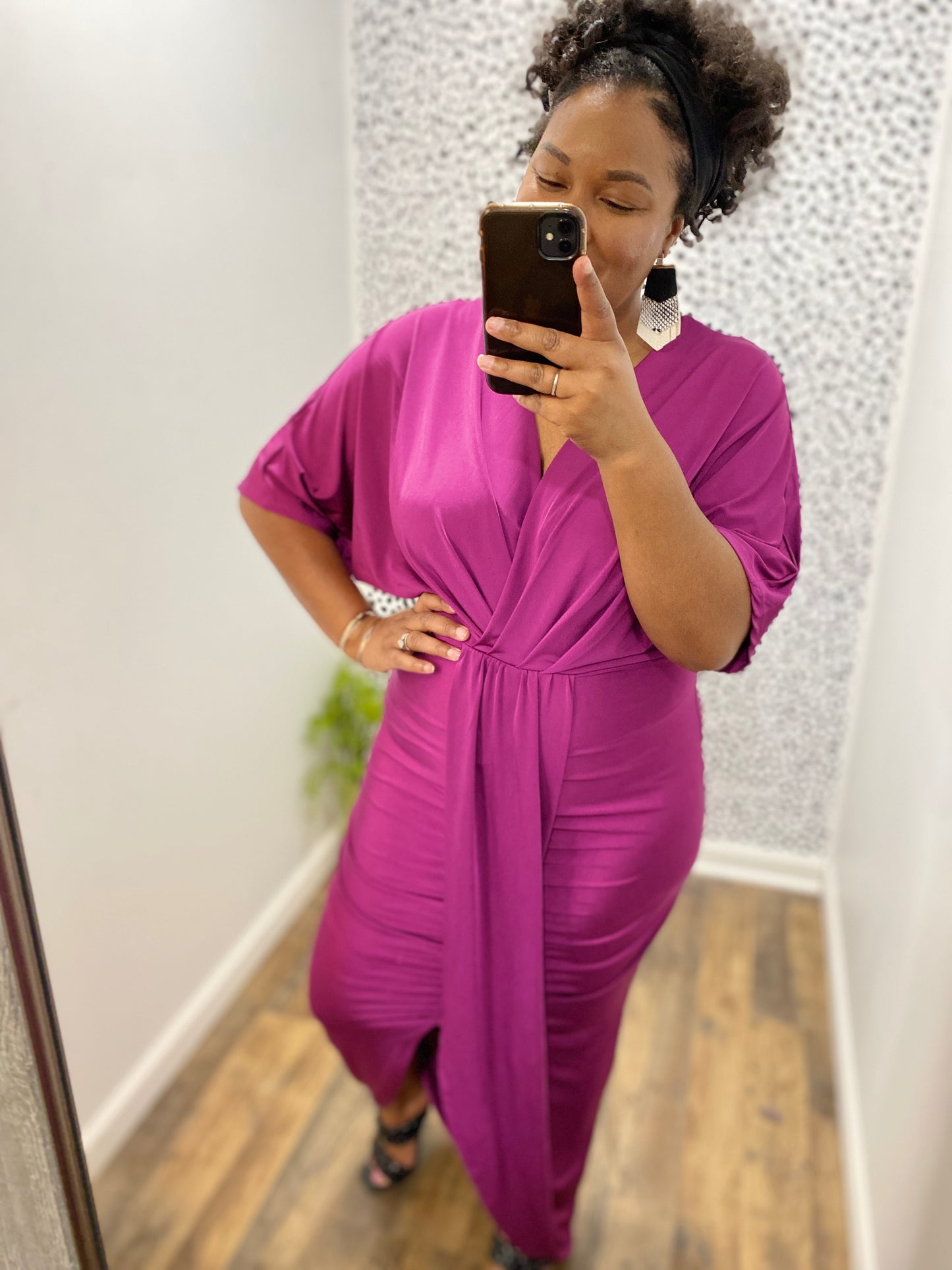 Magenta Empire Dress