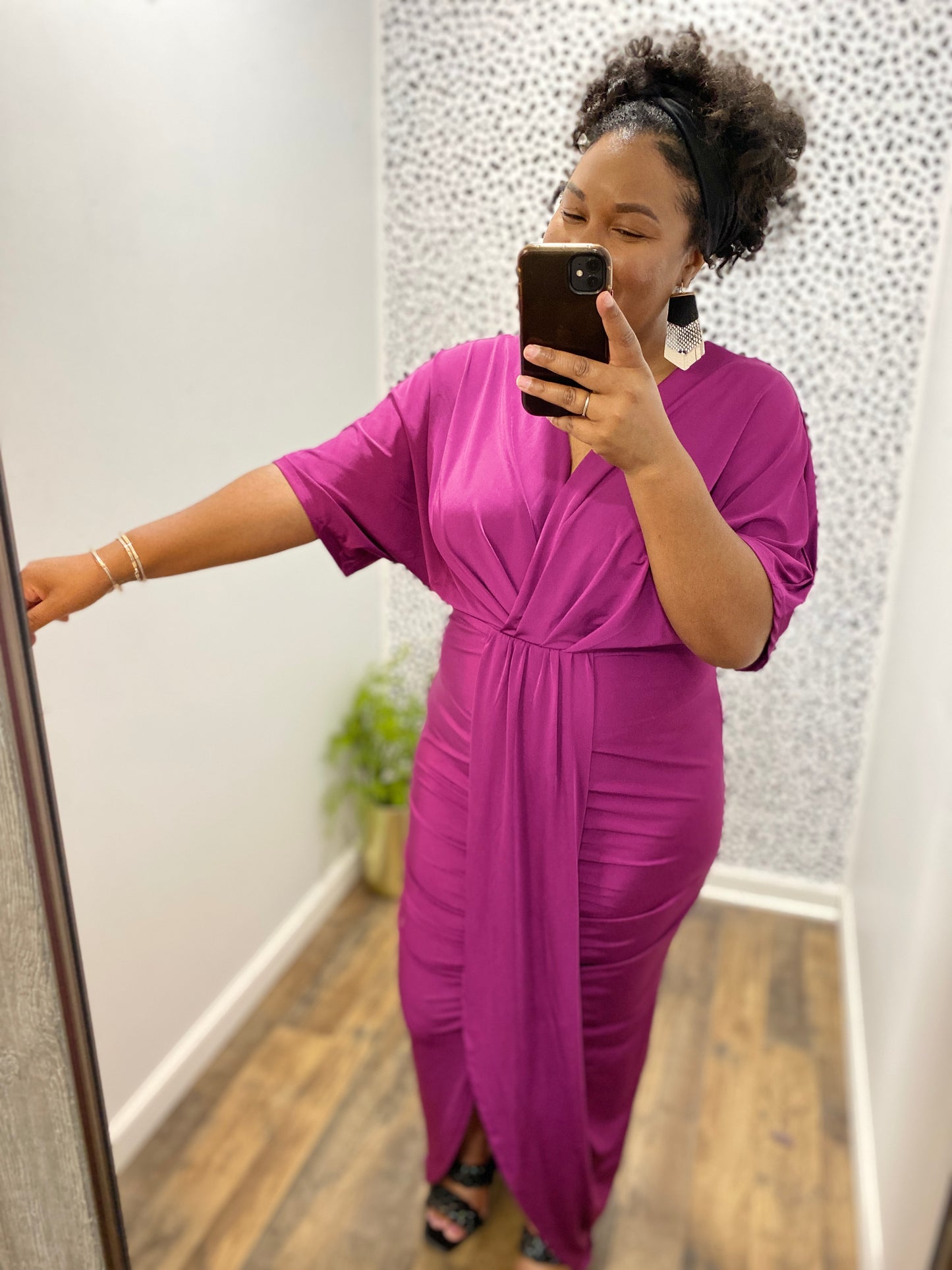 Magenta Empire Dress