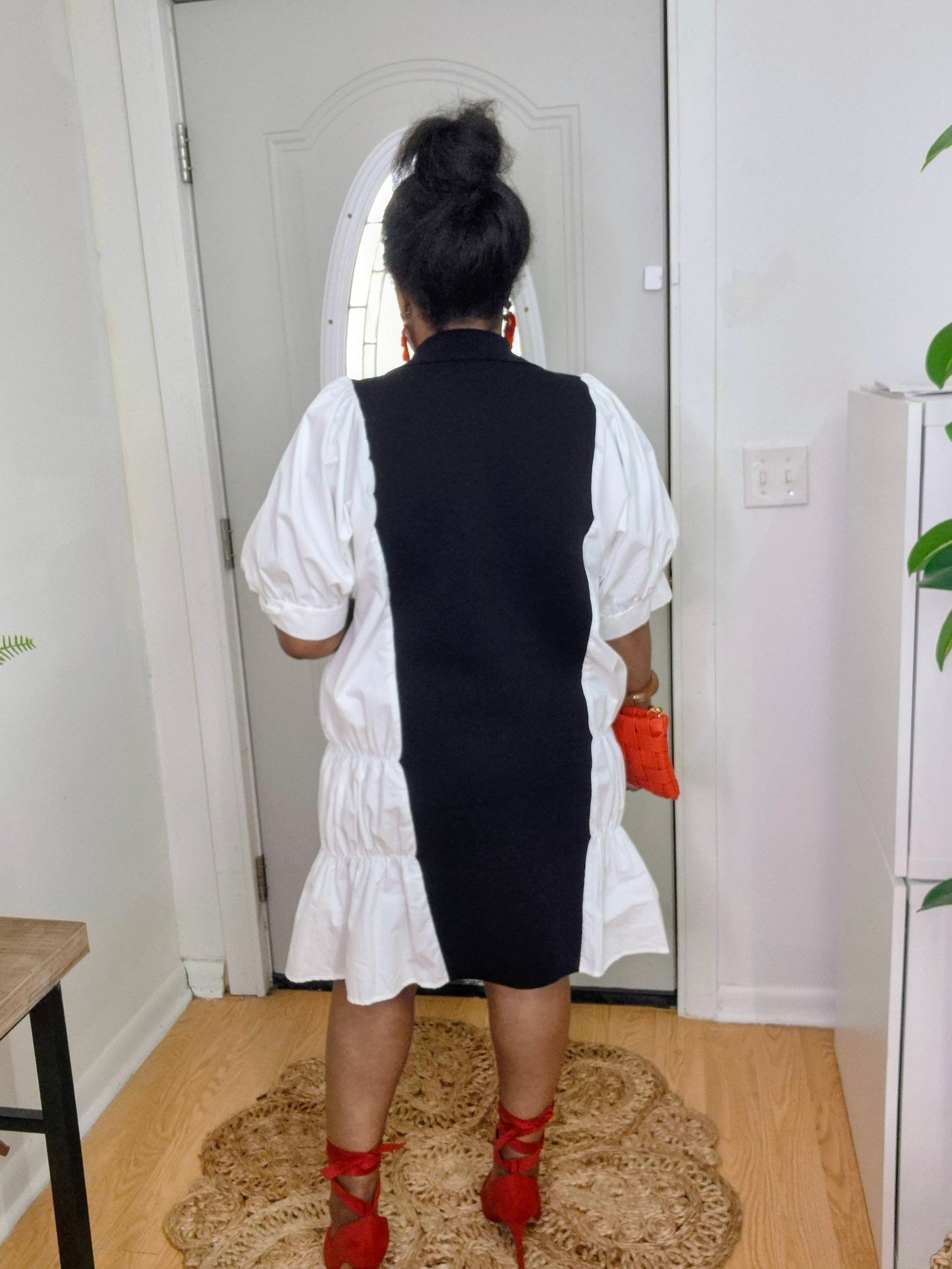 Puff Sleeve Midi Dress