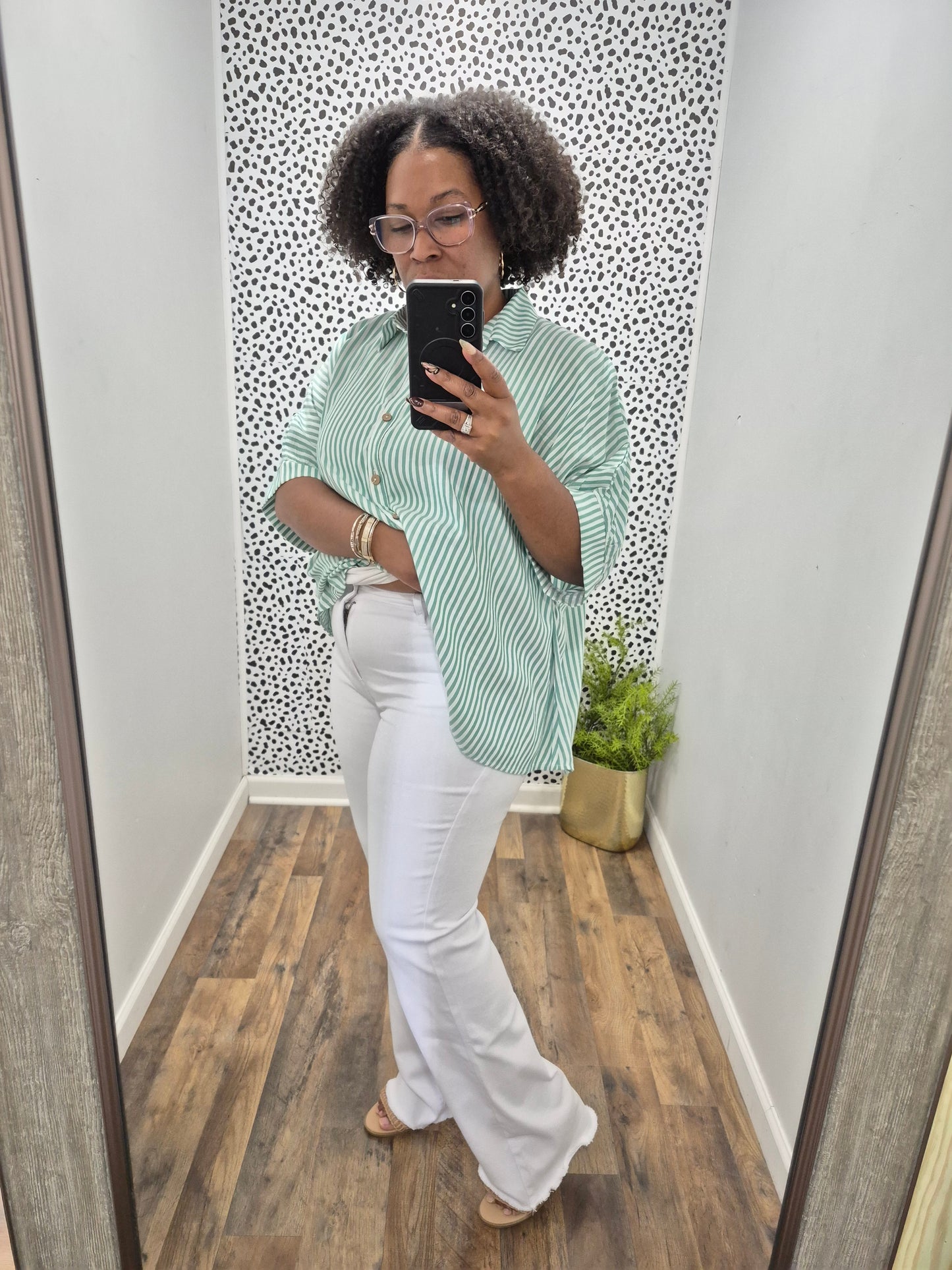 Frayed White Jeans