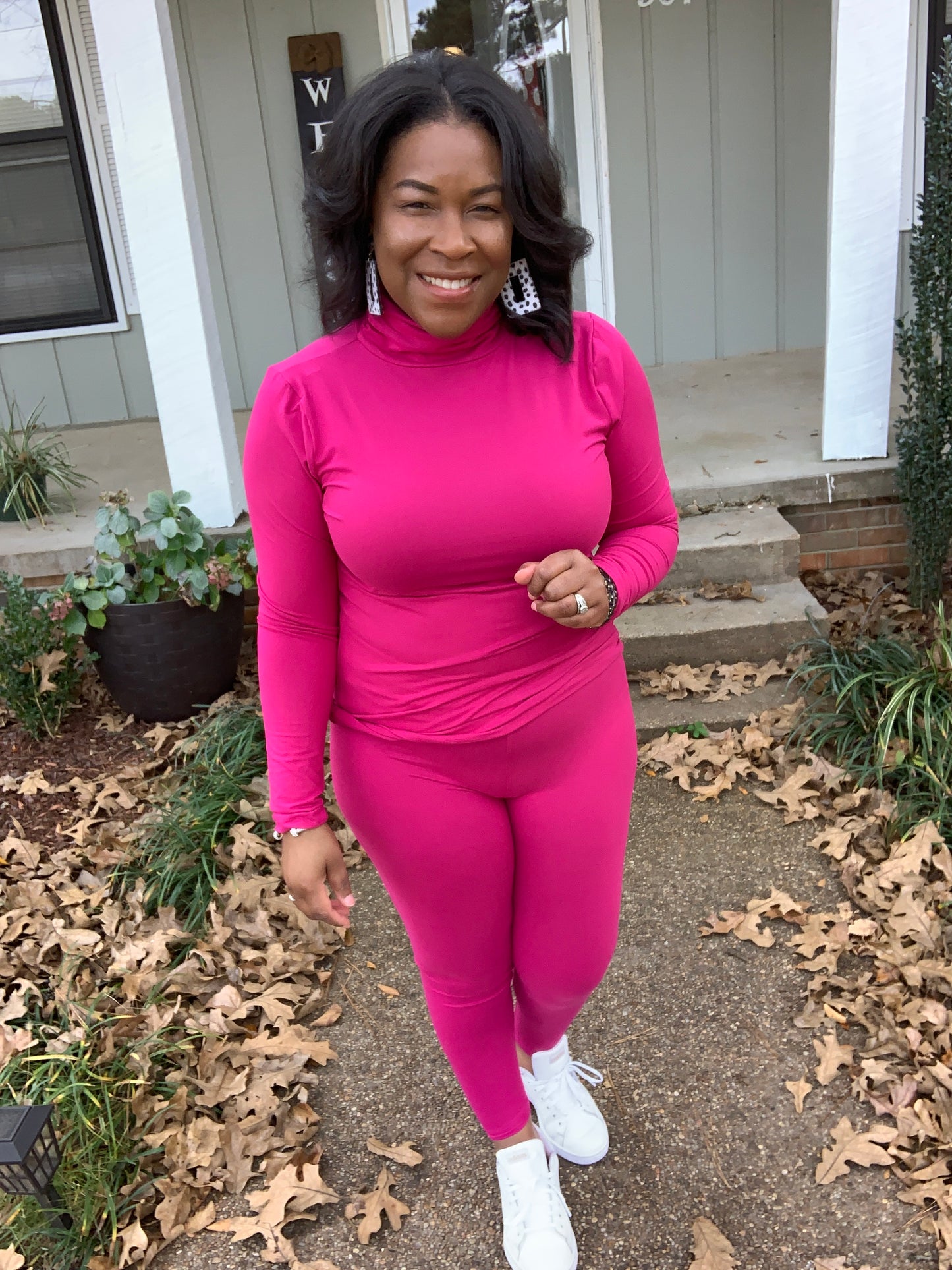 Mock Neck Top Set