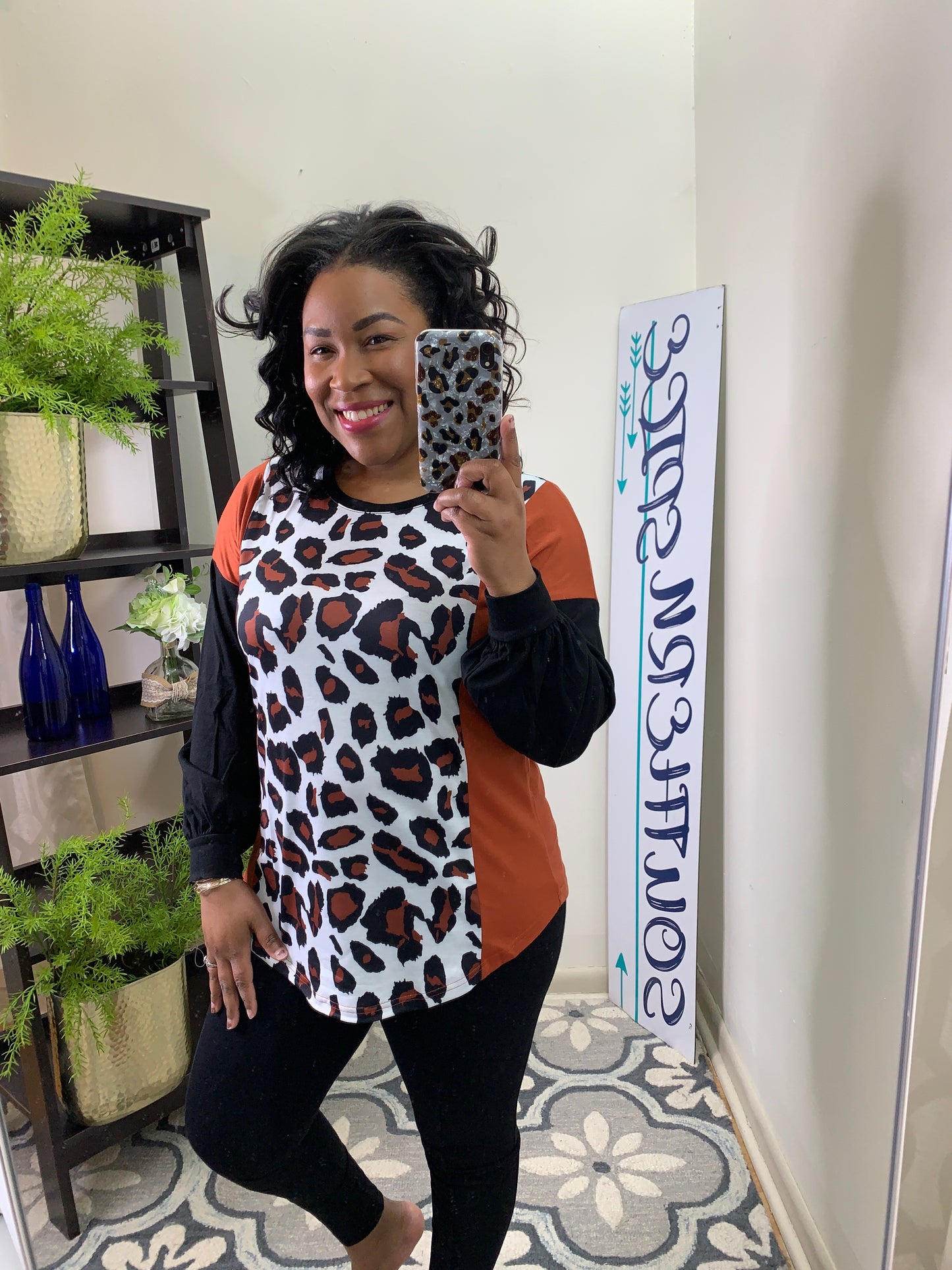 Leopard Bubble Sleeve