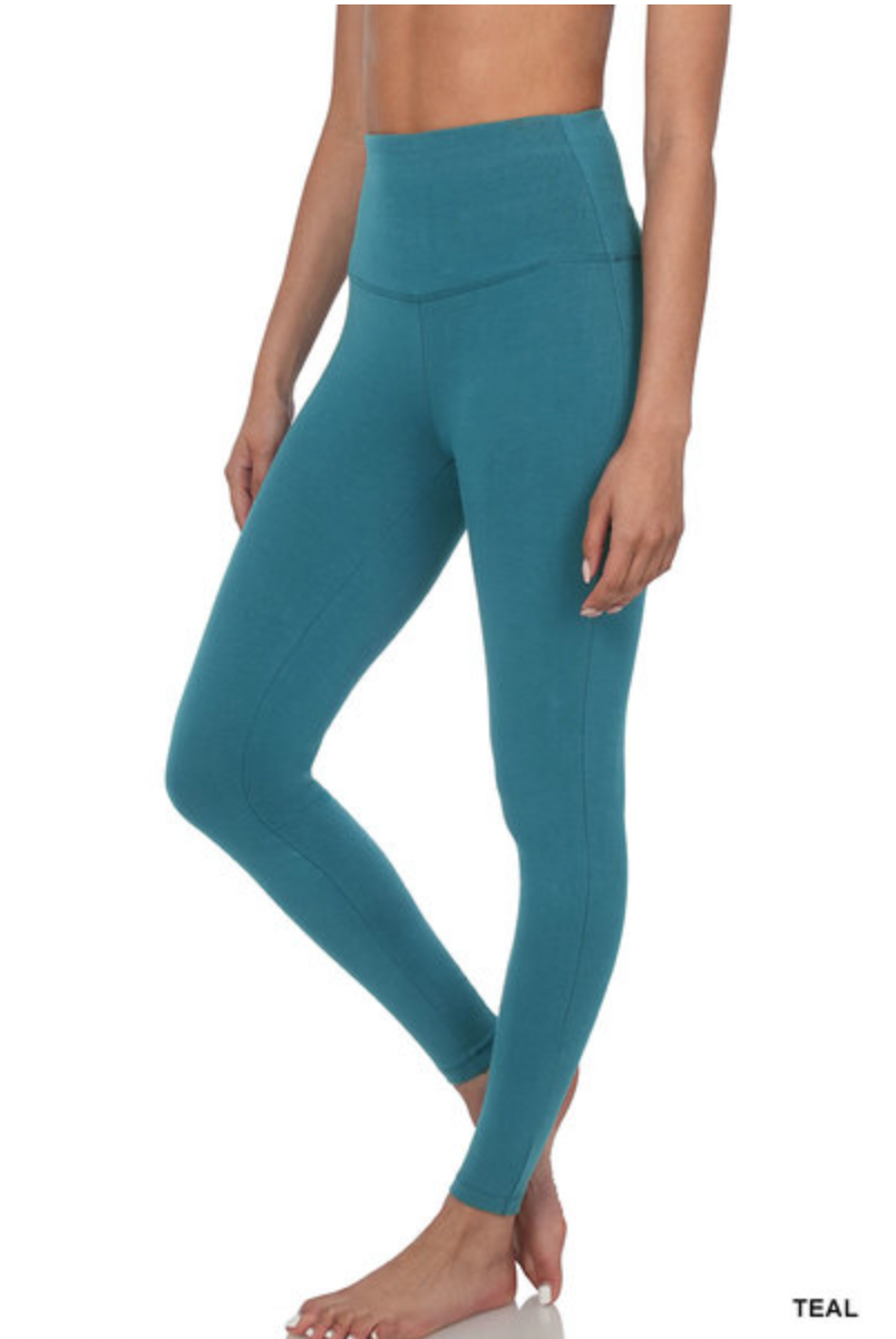 Tummy Slimming Teal Leggings