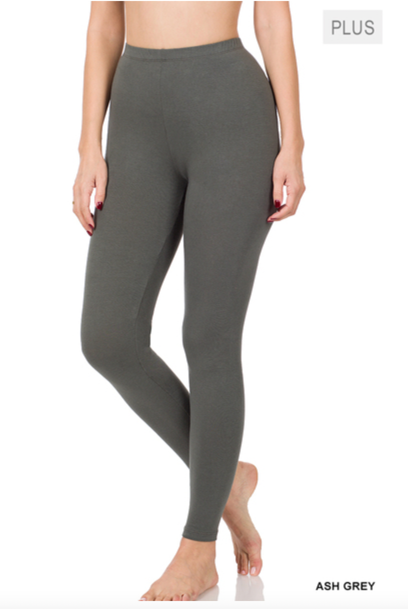 Ash Grey Full Length Leggings