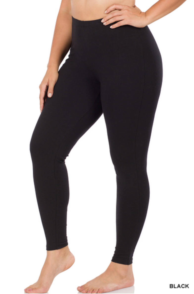 Black Cotton Leggings