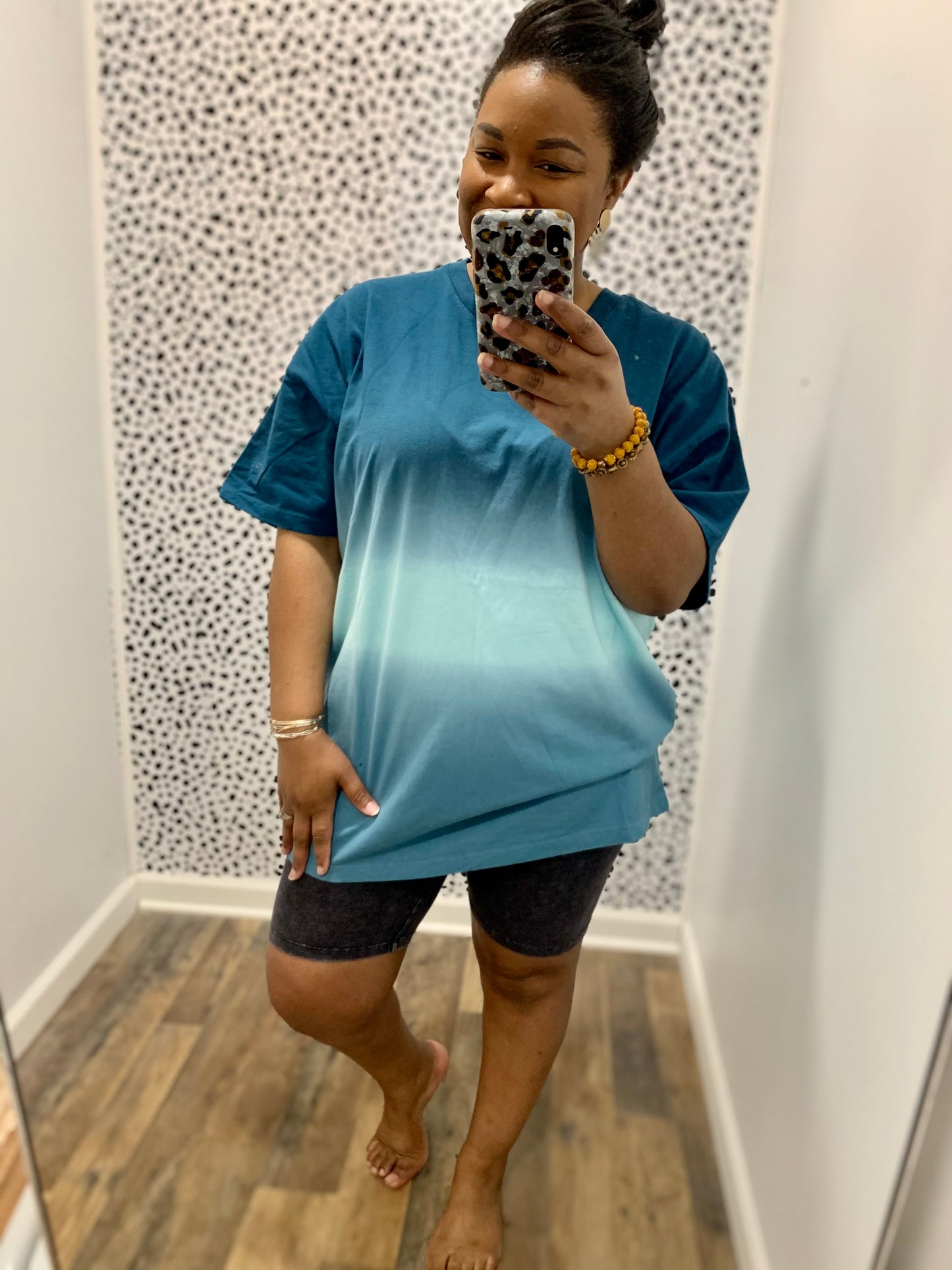Dip Dye Drop Shoulder Top