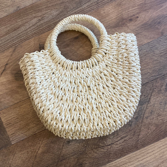 Structured Straw Tote