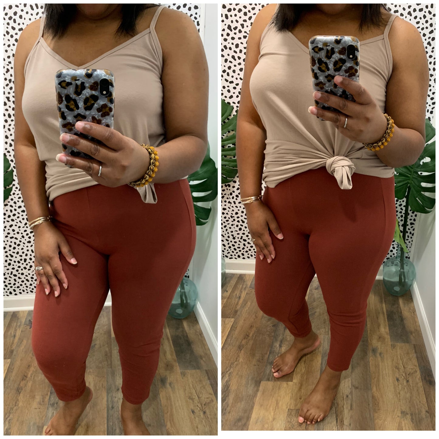 Capri Leggings (Dk Rust)