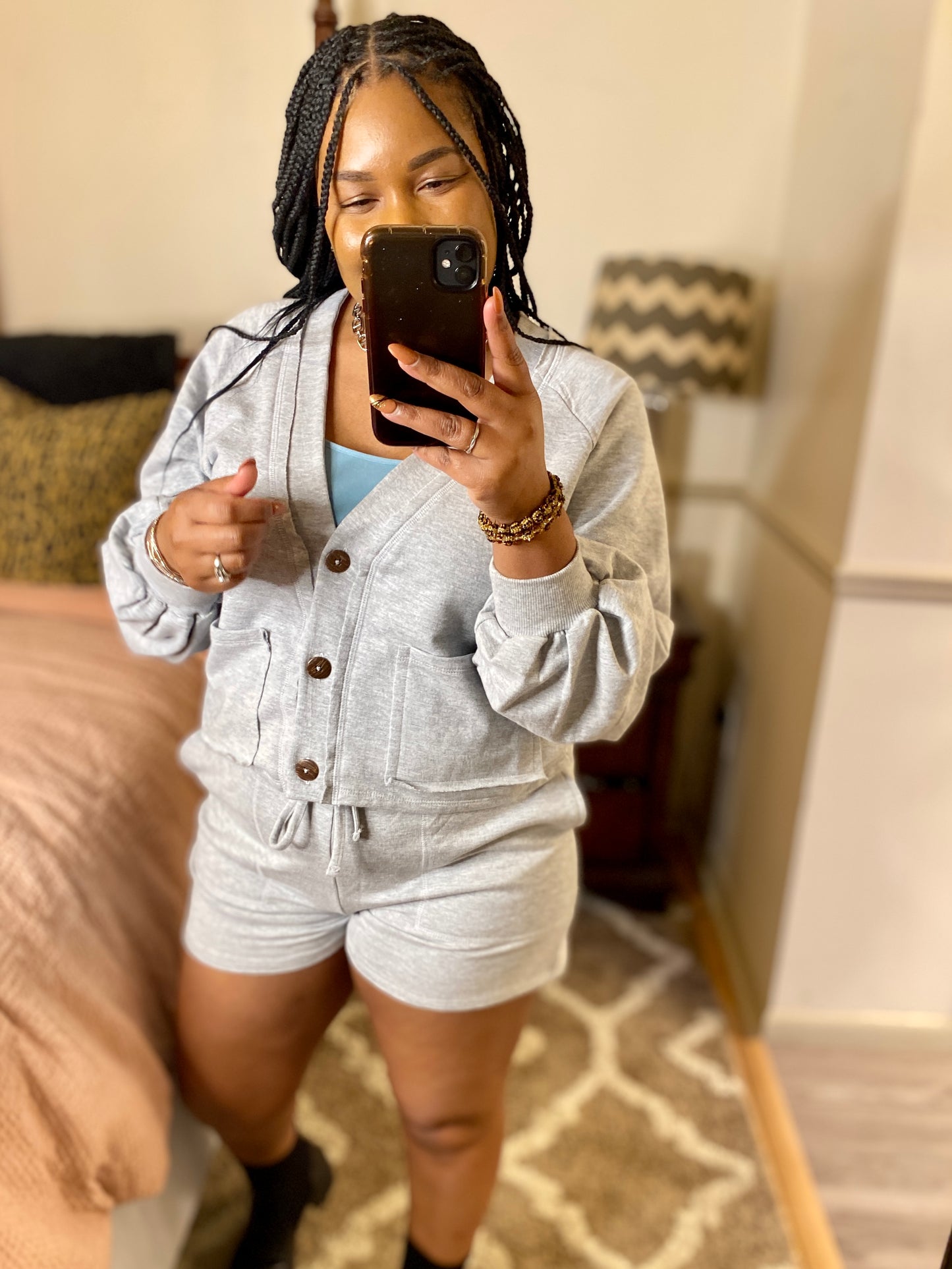 Gray Short Set