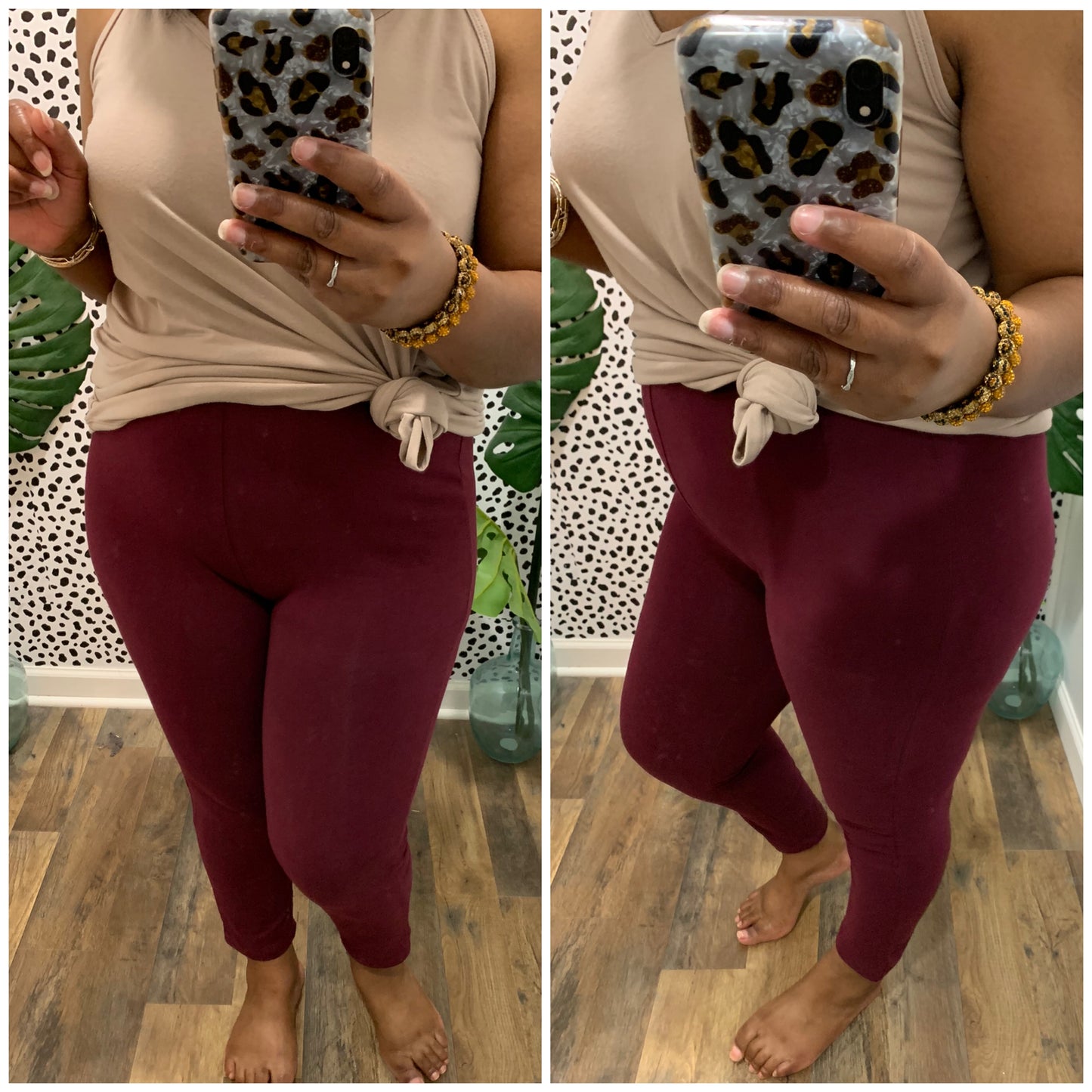 Capri Leggings (Burgundy)