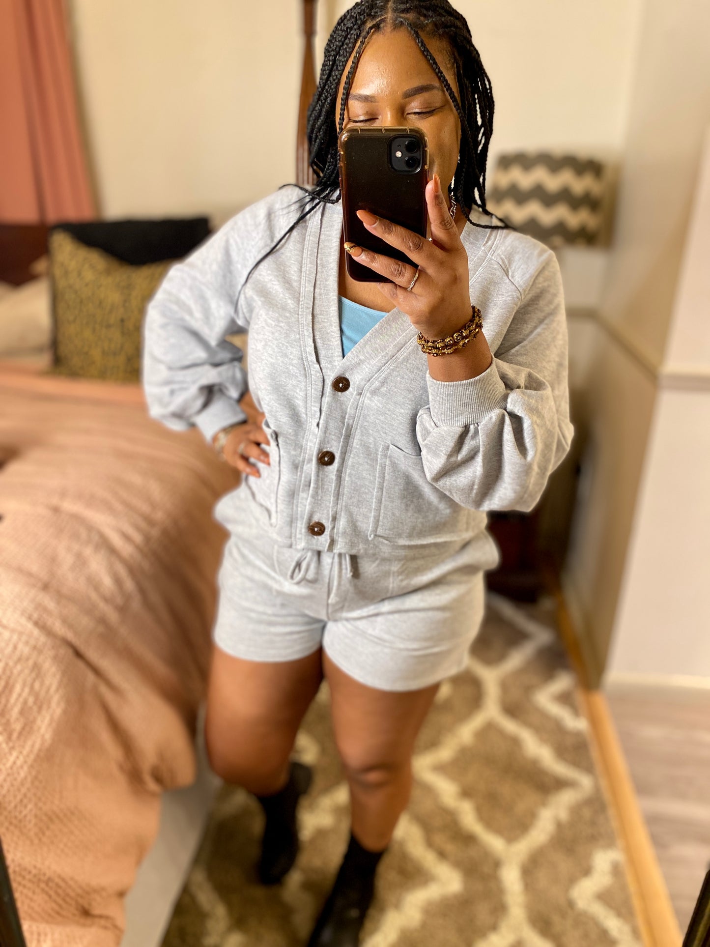 Gray Short Set