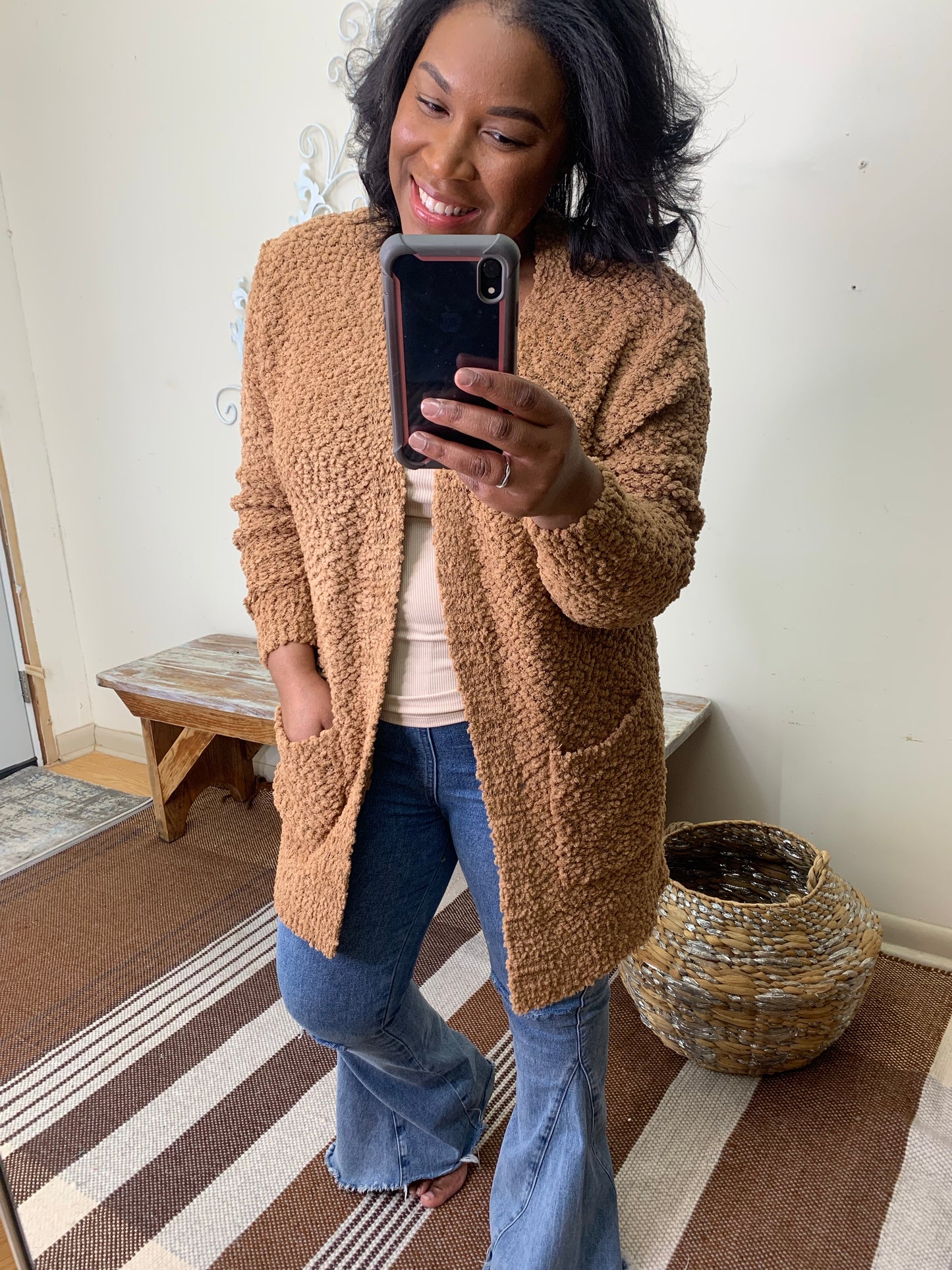 Popcorn Cardigan Sweater