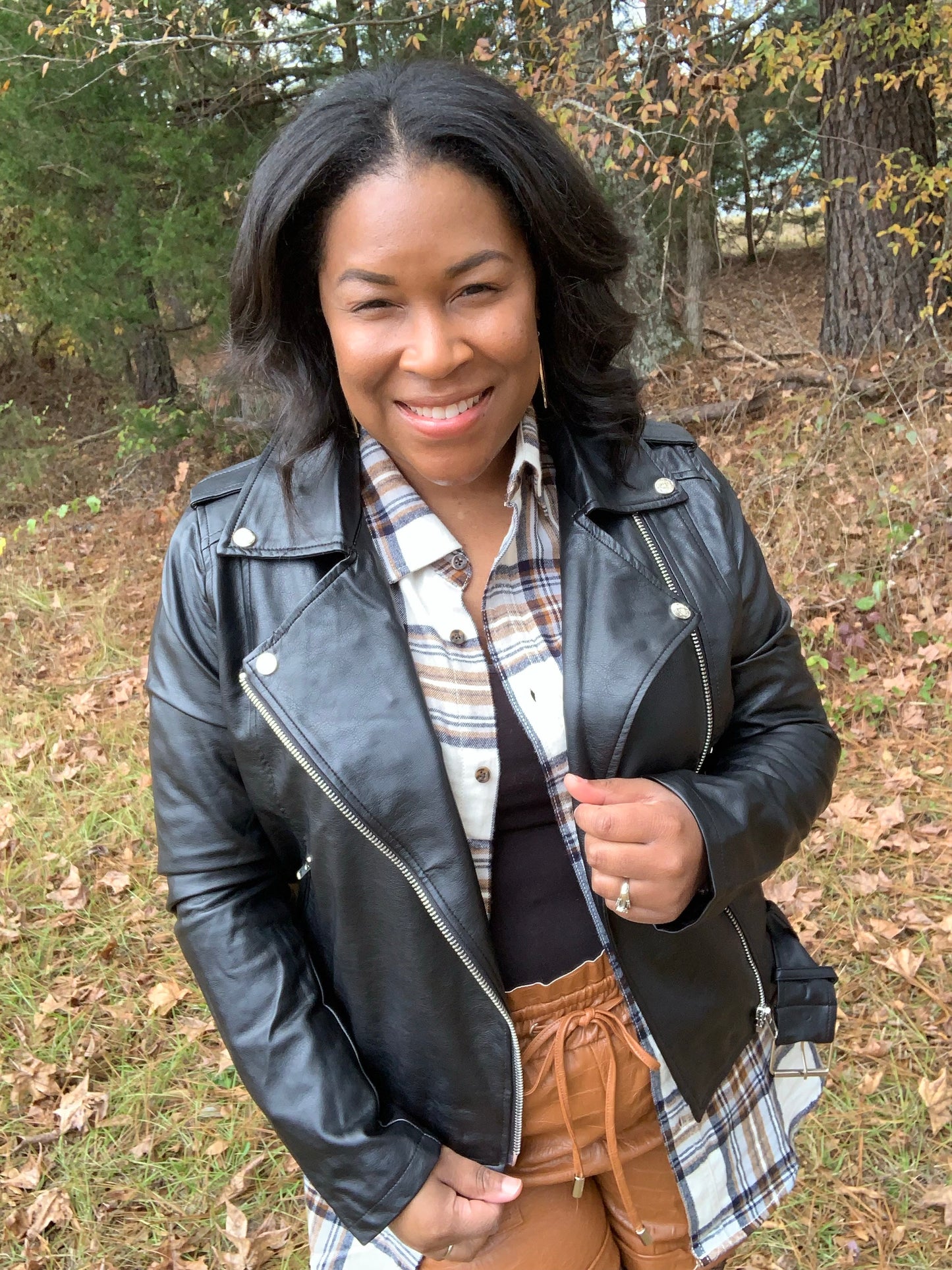 Leather Belted Jacket