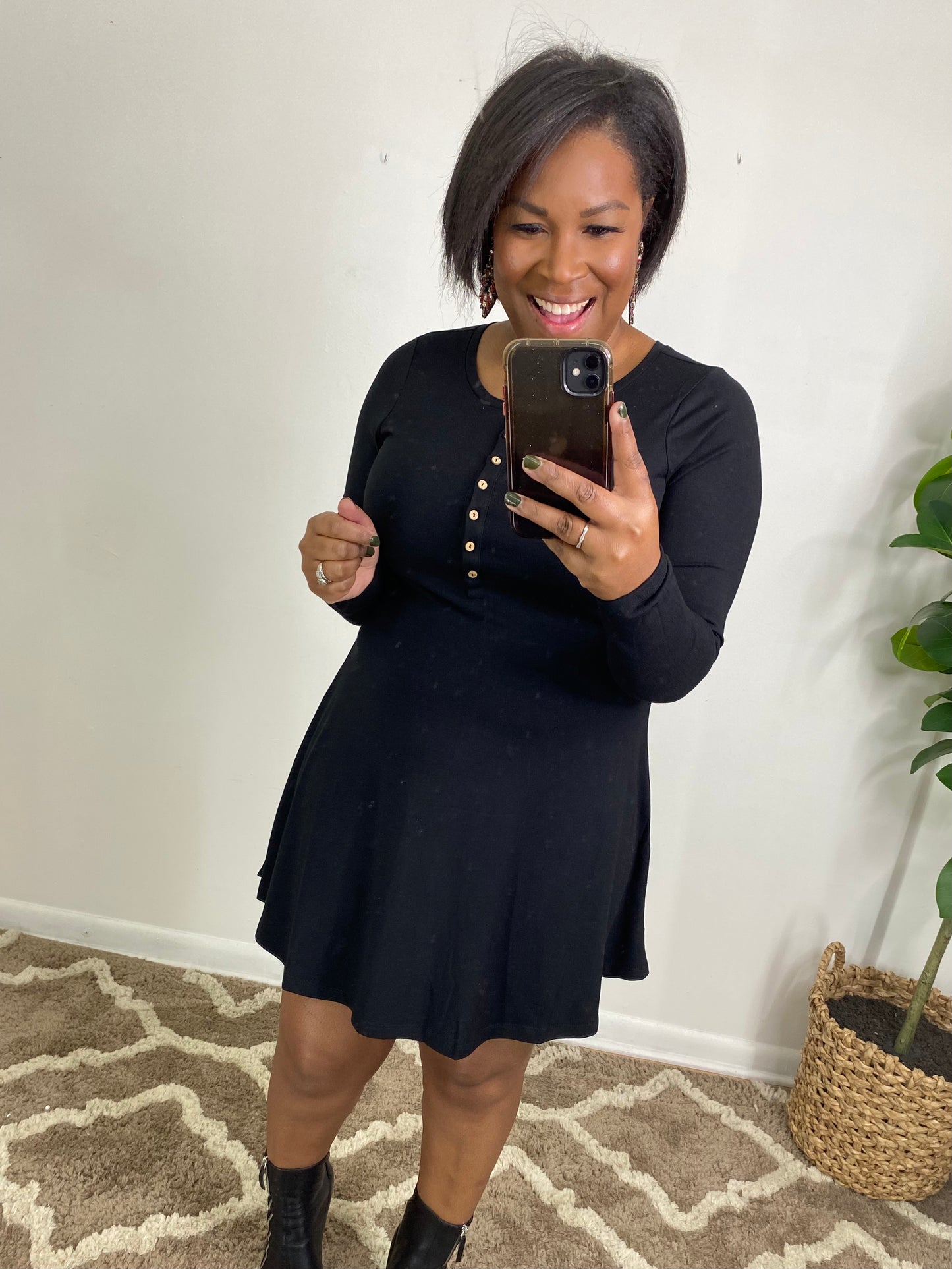 Black Henley Dress