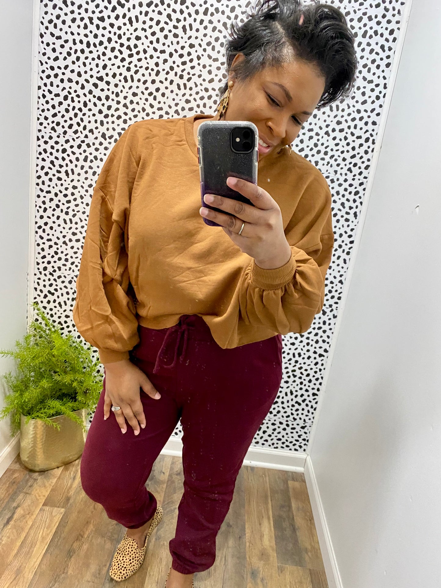 Burgundy Joggers