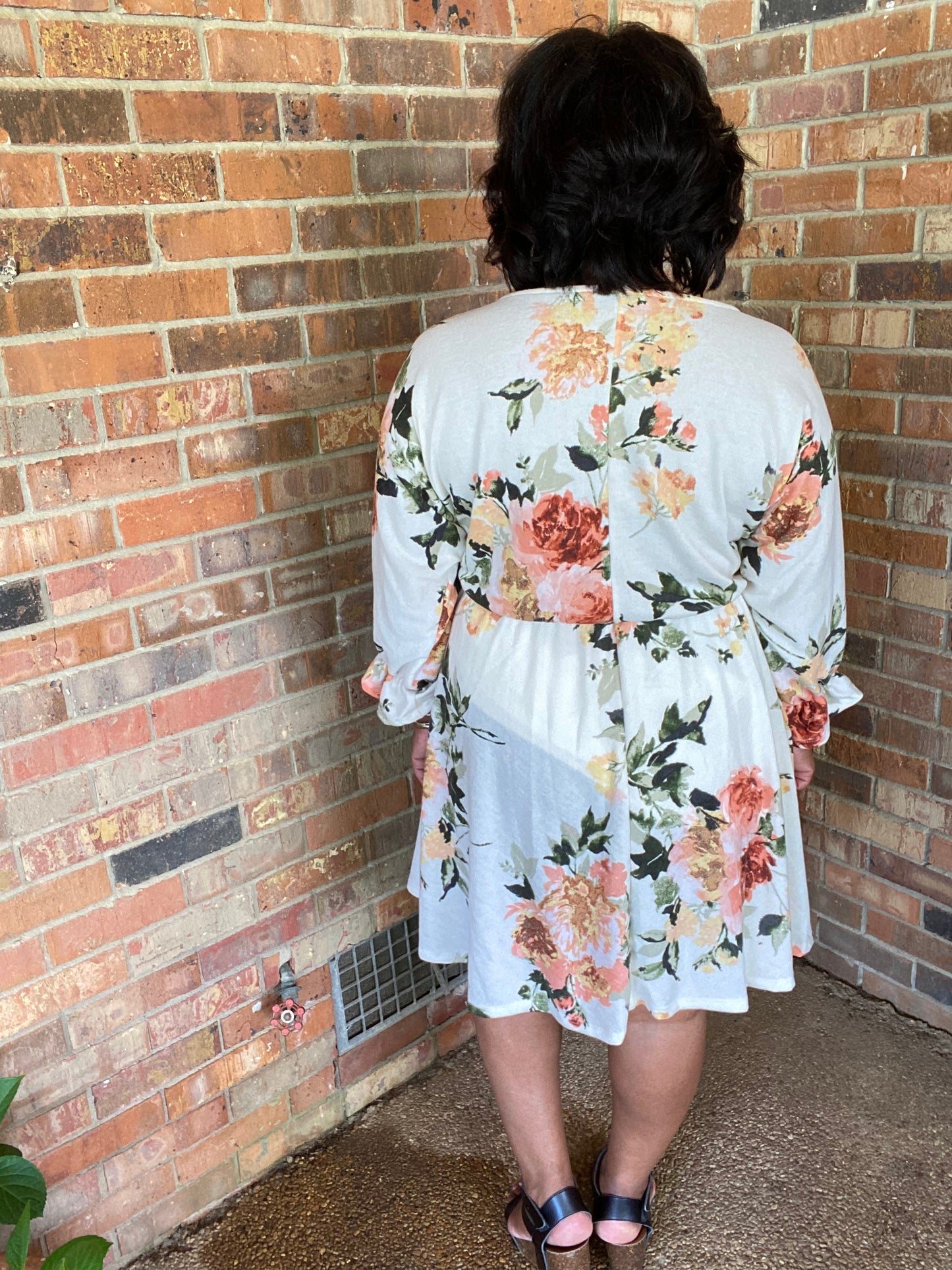 Ivory Floral Dress