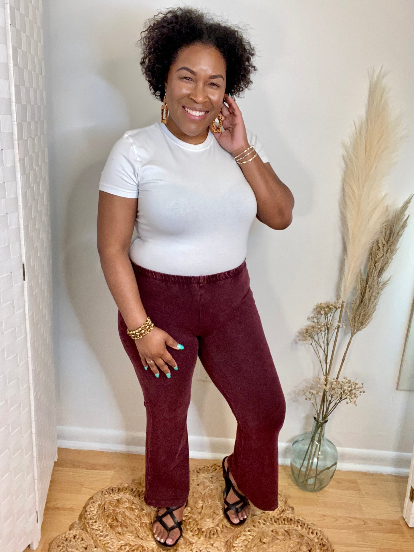 Burgundy Crop Flares