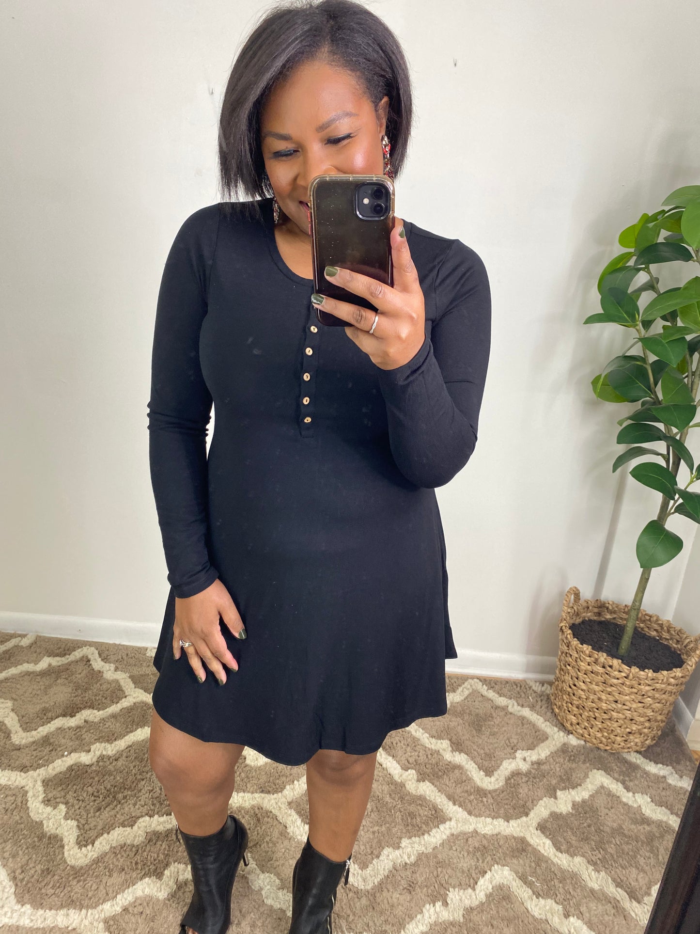 Black Henley Dress