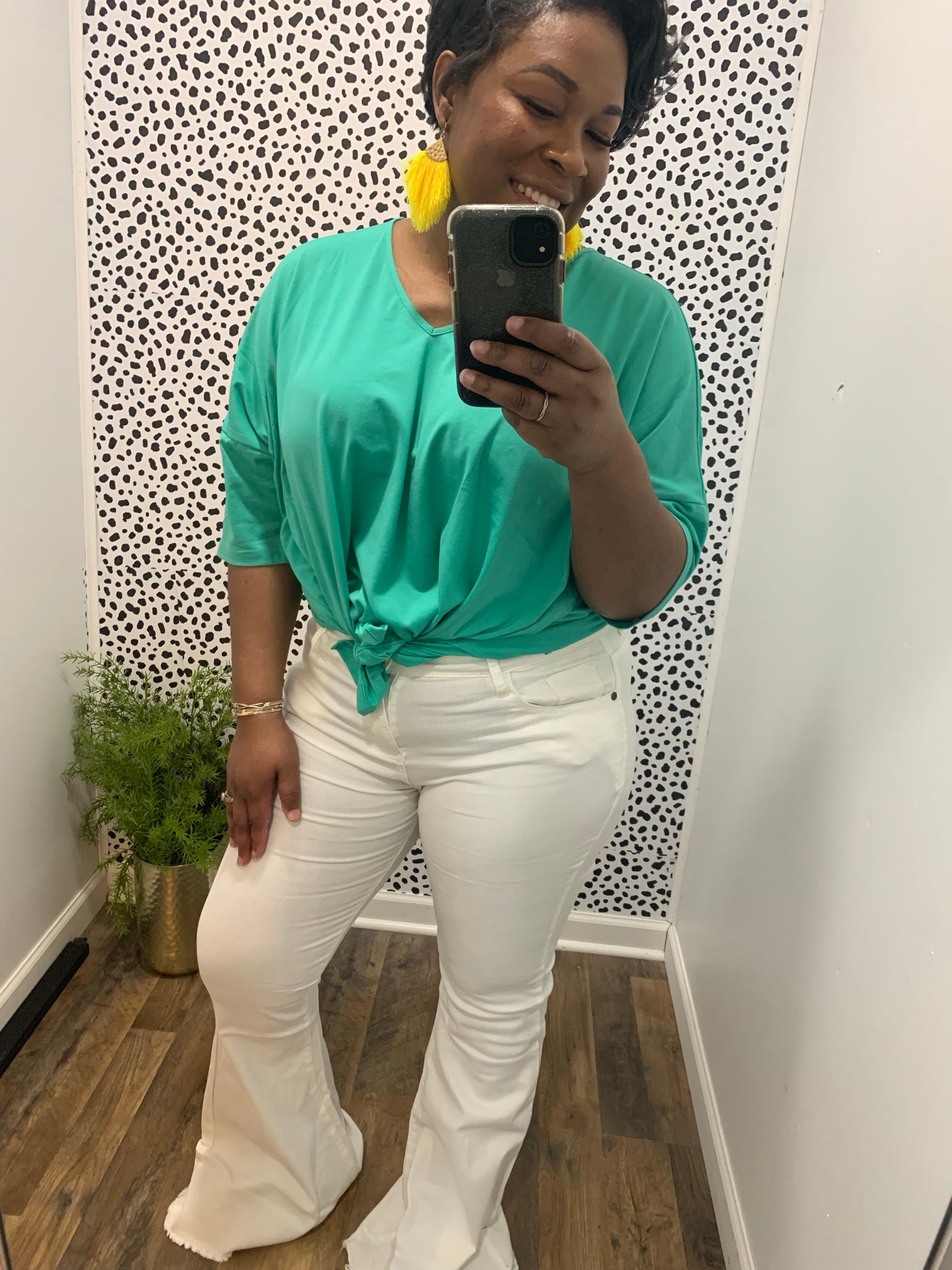White Bell Bottoms