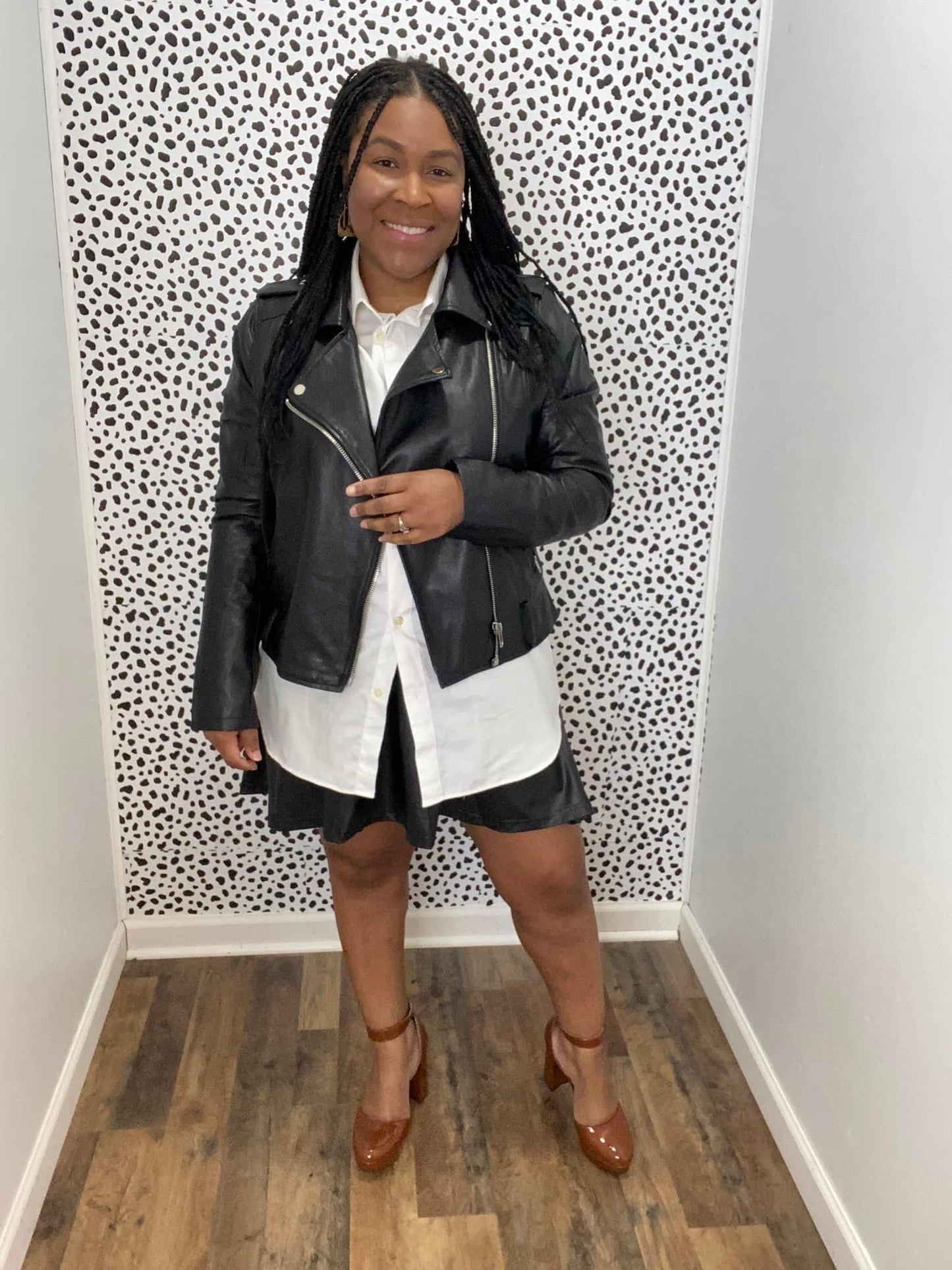 Leather Belted Jacket