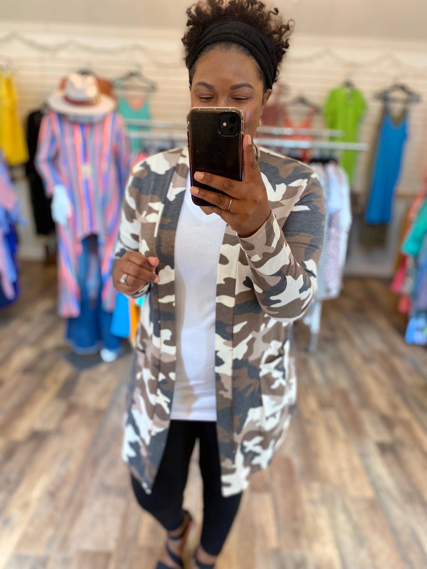 Brown Camo Cardigan