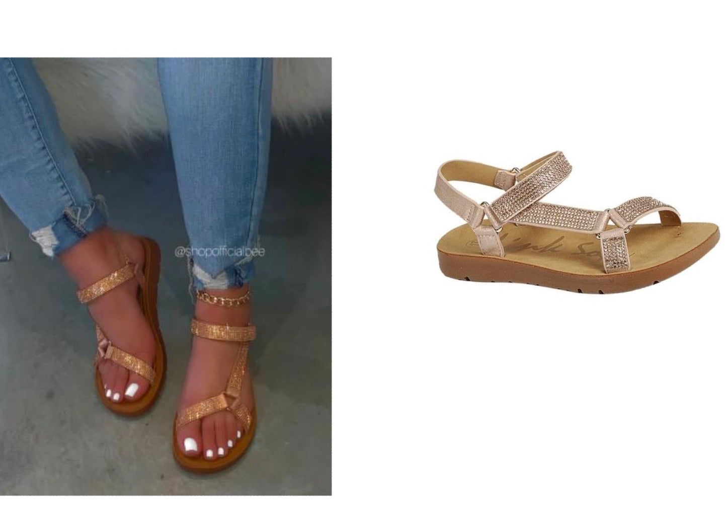 Comfort Sandal (Rose Gold)