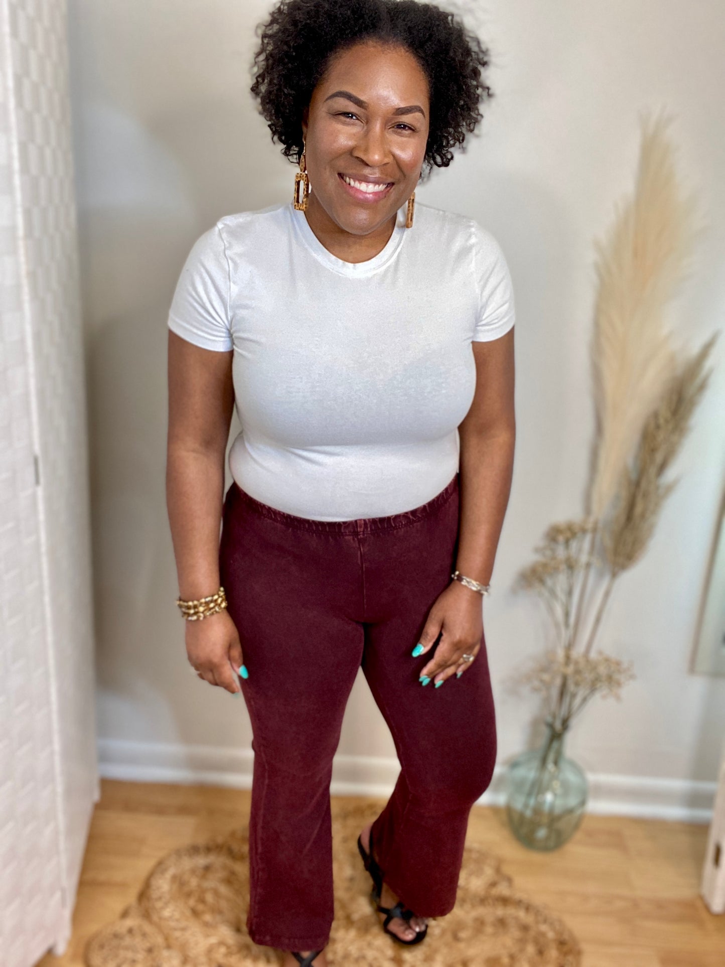 Burgundy Crop Flares