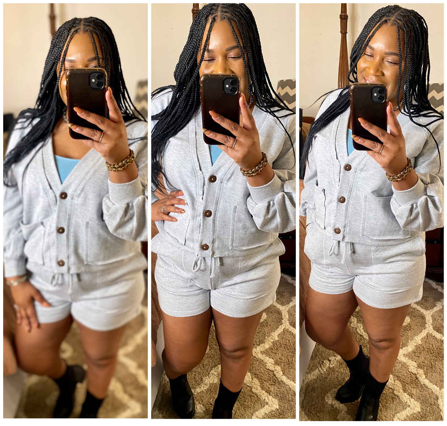 Gray Short Set