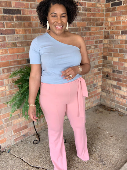 Pink Wide Leg Pants