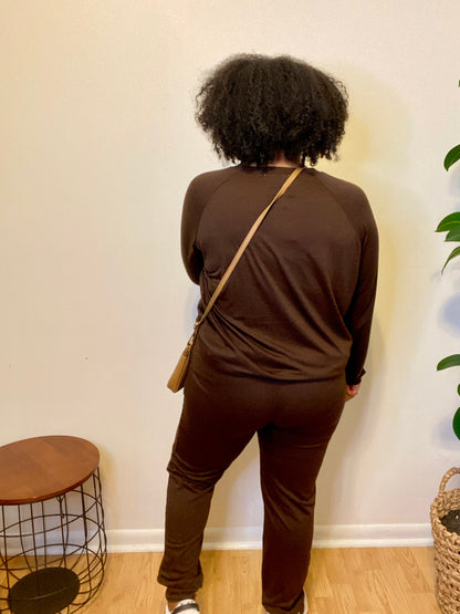 Brown Jogger Set