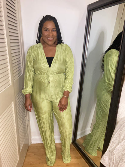 Green Wide Leg Jumpsuit