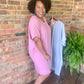 V Neck T Shirt Dress (ROSE)