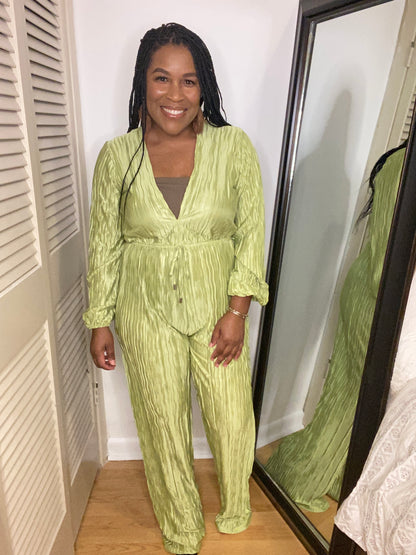 Green Wide Leg Jumpsuit