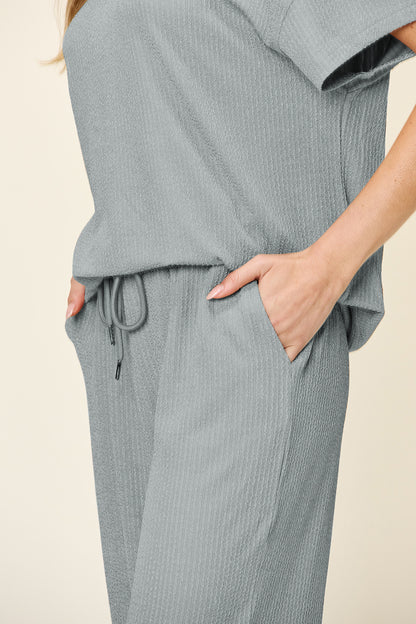 Pre-order: Textured Wide Leg Set