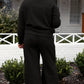 Preorder Textured Long Sleeve Top and Drawstring Pants Set