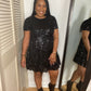 Sequin Tiered Dress