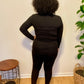Black Mock Neck Set