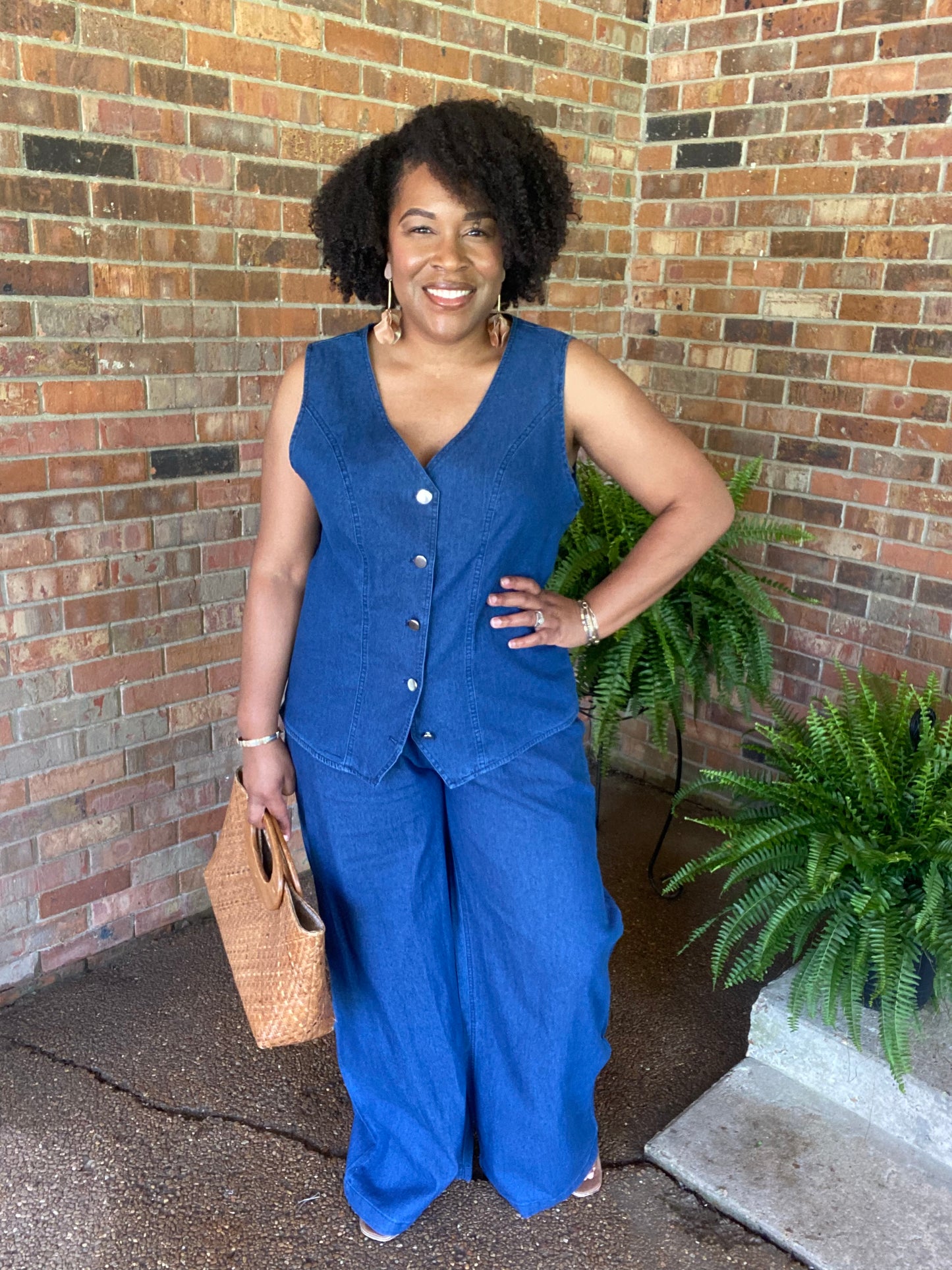 Denim Vest Set